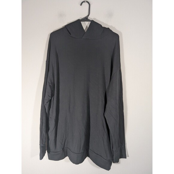 Aerie Offline Womens Black Oversized Hoodie Sz L Grunge Gothic Streetwear Casual - Picture 1 of 7